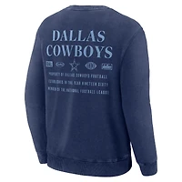 Men's Fanatics Navy Dallas Cowboys Deep Route Pullover Sweatshirt