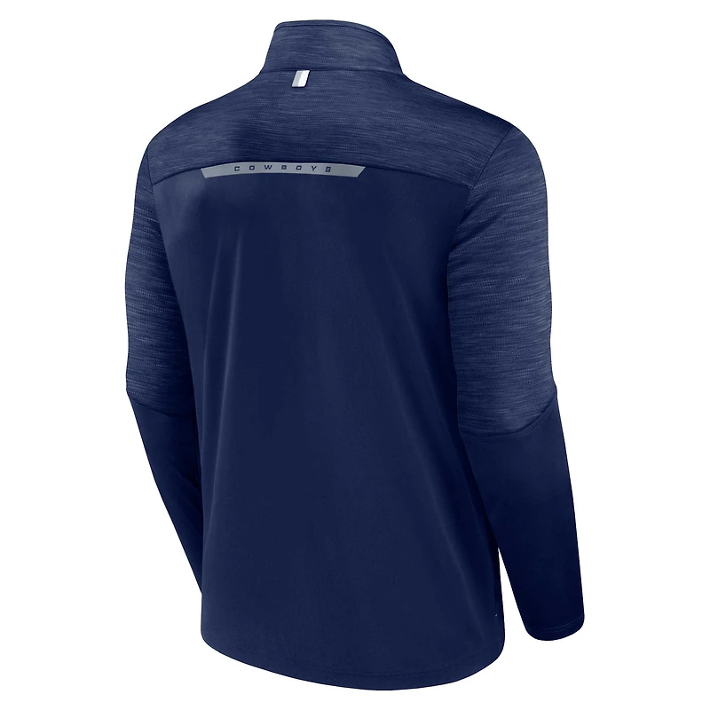Men's Fanatics Navy Dallas Cowboys Defender Evo Quarter-Zip Jacket