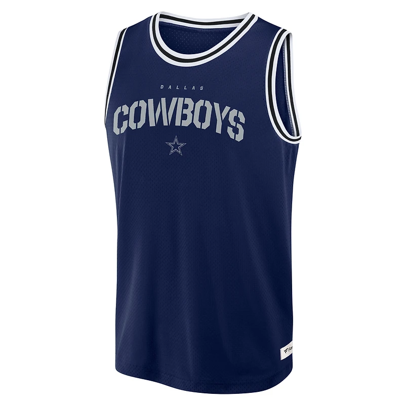 Débardeur Fanatics bleu marine pour homme, Dallas Cowboys Elements Future Ground Jersey