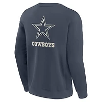 Men's Fanatics Navy Dallas Cowboys Elements Future Ground Lettering Pullover Sweatshirt