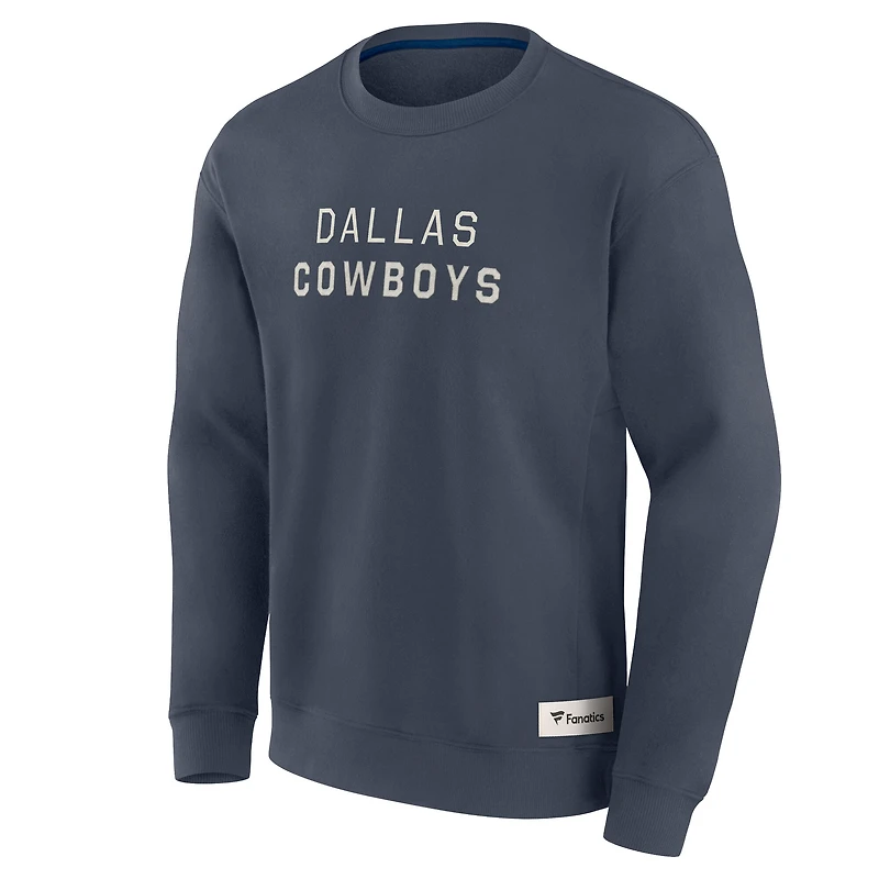 Men's Fanatics Navy Dallas Cowboys Elements Future Ground Lettering Pullover Sweatshirt