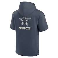 Men's Fanatics Navy Dallas Cowboys Elements Future Ground Lettering Short Sleeve Pullover Hoodie