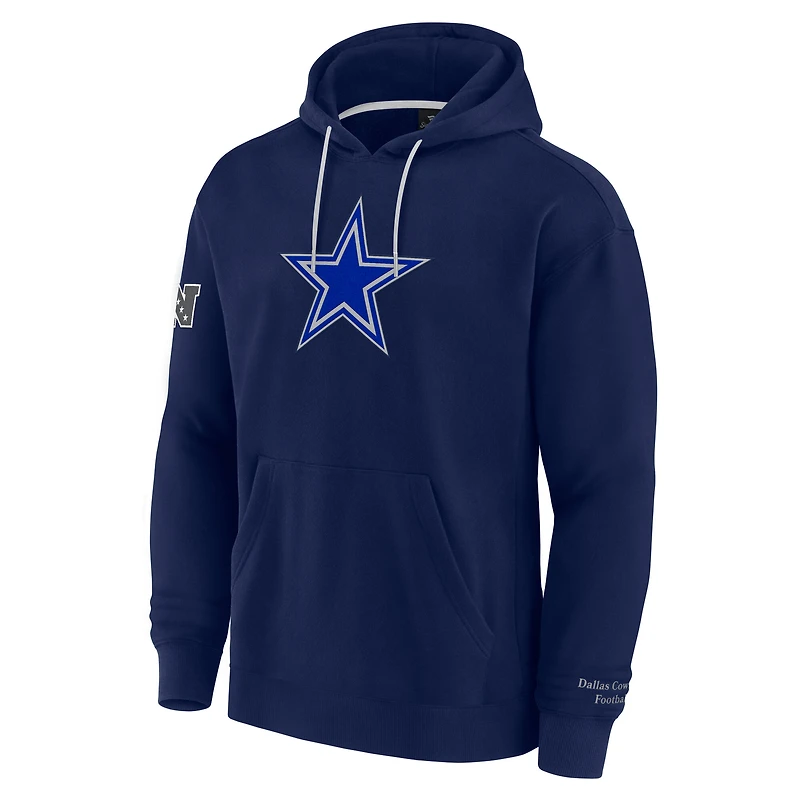 Men's Fanatics Navy Dallas Cowboys Elements Pace Pullover Hoodie