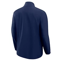 Men's Fanatics Navy Dallas Cowboys Front Office Micro Tonal Lightweight Full-Zip Jacket
