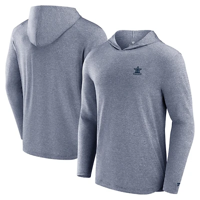 T-shirt à capuche manches longues Fanatics bleu marine pour homme, motif Front Office Power Mono des Cowboys de Dallas