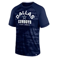 T-shirt Fanatics Navy Dallas Cowboys Hail Mary Raglan pour hommes