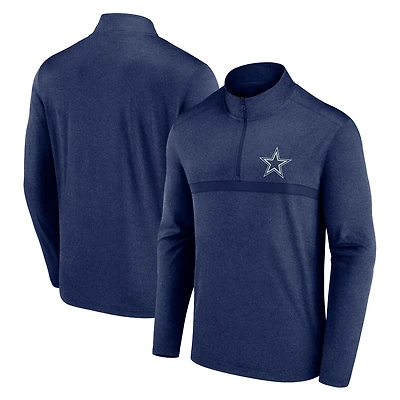 Men's Fanatics Navy Dallas Cowboys Head-to-Head Quarter-Zip Pullover