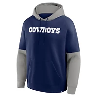 Sweat à capuche bleu marine Fanatics pour homme avec casque des Cowboys de Dallas