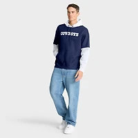 Sweat à capuche rétro Fanatics bleu marine pour homme avec casque des Cowboys de Dallas