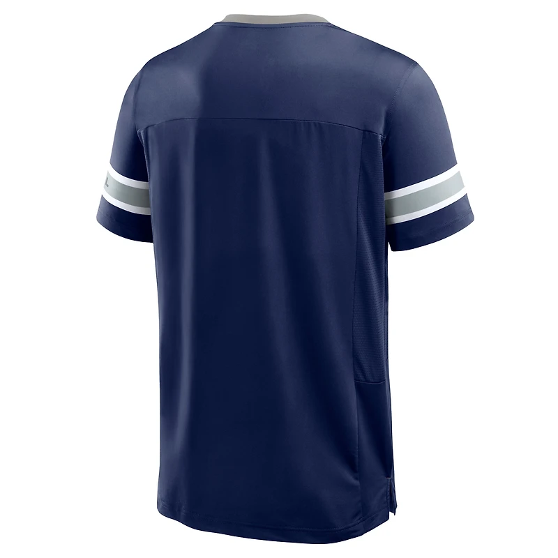 Men's Fanatics Navy Dallas Cowboys Hometown Premium Hashmark V-Neck T-Shirt