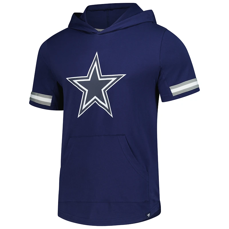 Men's Fanatics Navy Dallas Cowboys Optimal Play Short Sleeve Hooded Fashion T-Shirt