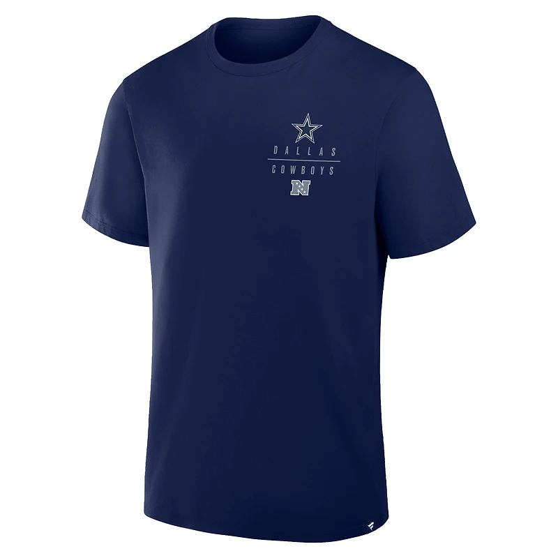 T-shirt Fanatics bleu marine pour homme avec poche passe des Cowboys de Dallas