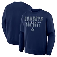 Sweat-shirt Fanatics bleu marine pour homme, motif Powerful Throw Legacy des Cowboys de Dallas