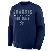 Sweat-shirt Fanatics bleu marine pour homme, motif Powerful Throw Legacy des Cowboys de Dallas