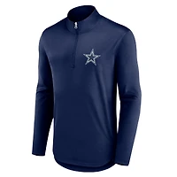 Men's Fanatics Navy Dallas Cowboys Quarterback Quarter-Zip Top