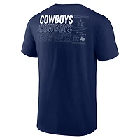 T-shirt Fanatics Navy Dallas Cowboys Repeat Stats pour hommes