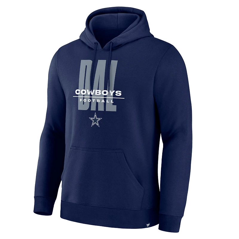 Men's Fanatics Navy Dallas Cowboys Right Tackle Legacy Pullover Hoodie
