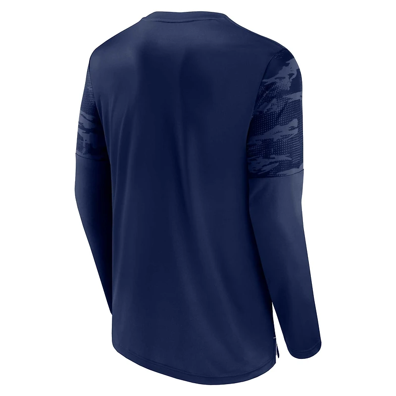 Fanatics pour hommes, bleu marine, Dallas Cowboys Square Off Defender - T-shirt à manches longues
