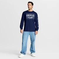 Men's Fanatics Navy Dallas Cowboys Sweep Legacy Long Sleeve T-Shirt