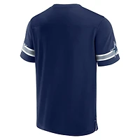 T-shirt en jersey à col V Fanatics pour hommes, bleu marine, Dallas Cowboys Tackle