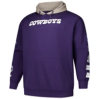 Sweat à capuche violet Dallas Cowboys Fanatics pour hommes, grande taille et patché