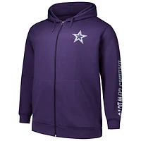 Sweat à capuche zippé manches longues et col rond violet Dallas Cowboys Fanatics pour hommes