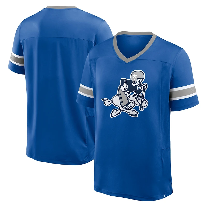 Men's Fanatics Royal Dallas Cowboys Hometown Premium Hashmark V-Neck T-Shirt