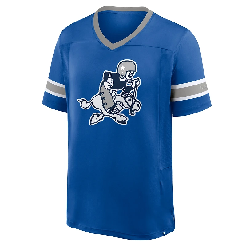 T-shirt col V Hashmark Premium Fanatics Royal Dallas Cowboys pour homme
