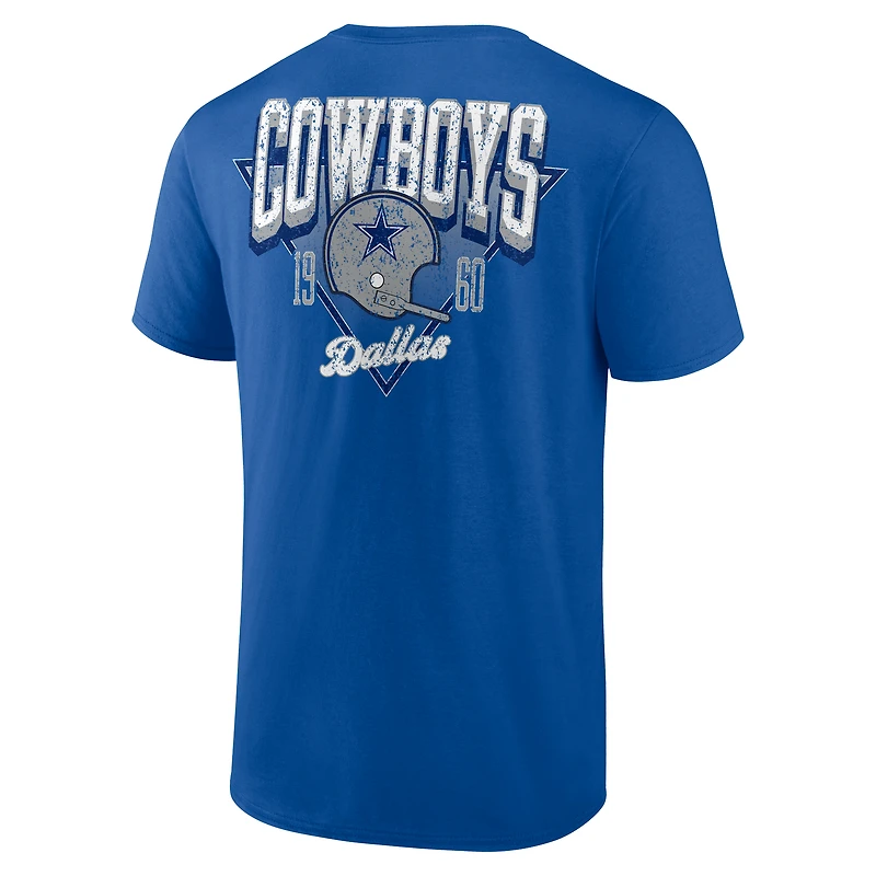 T-shirt Fanatics Royal Dallas Cowboys Never Over pour hommes
