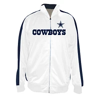Men's Fanatics White Dallas Cowboys Big & Tall Tricot Full-Zip Track Jacket