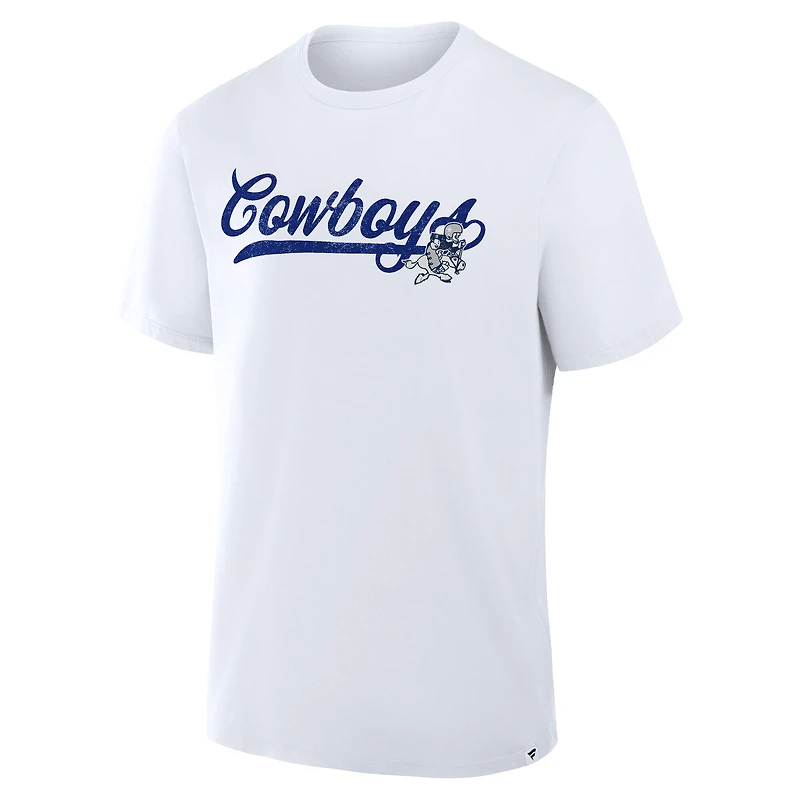T-shirt blanc Fanatics pour homme, motif Fluid Motion Legacy des Cowboys de Dallas