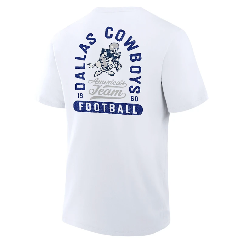 T-shirt blanc Fanatics pour homme, motif Fluid Motion Legacy des Cowboys de Dallas