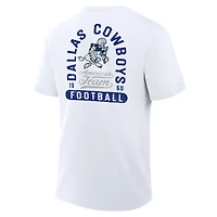T-shirt blanc Fanatics pour homme, motif Fluid Motion Legacy des Cowboys de Dallas