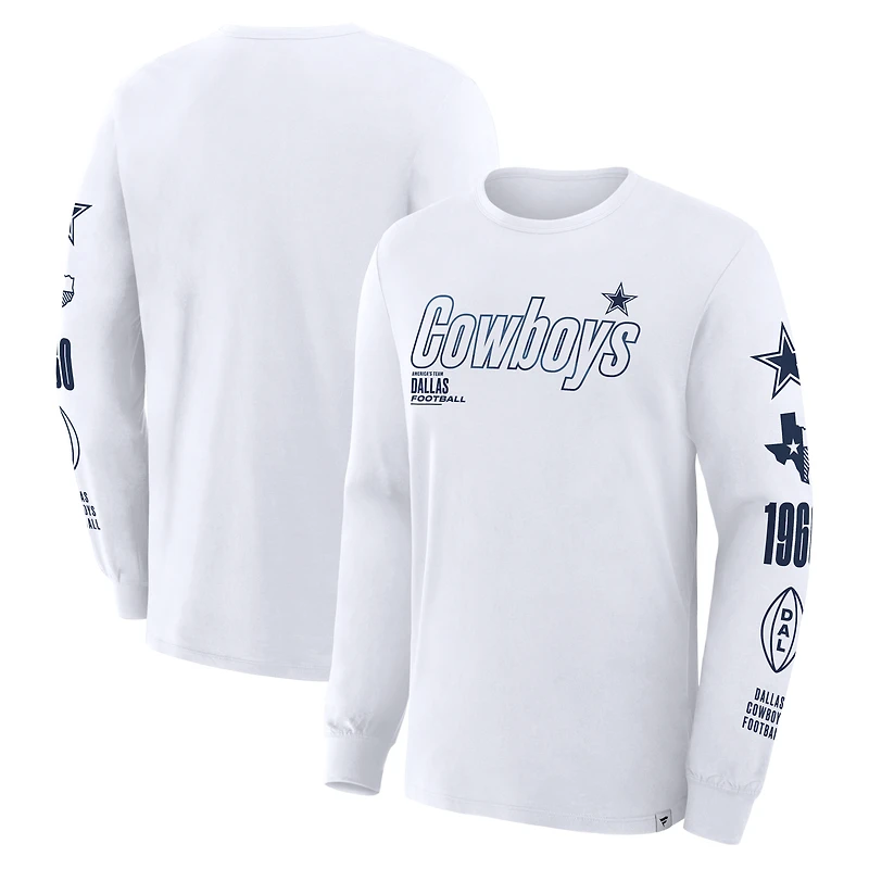 Men's Fanatics White Dallas Cowboys Legacy Long Sleeve T-Shirt