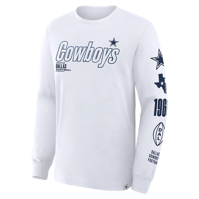 Men's Fanatics White Dallas Cowboys Legacy Long Sleeve T-Shirt