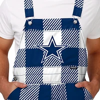 Salopette à carreaux avec grand logo Dallas Cowboys bleu marine FOCO pour homme