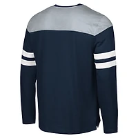 Men's G-III Sports by Carl Banks Navy/Silver Dallas Cowboys Adaptive Hail Mary Long Sleeve T-Shirt