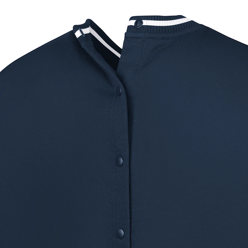 Men's G-III Sports by Carl Banks Navy Dallas Cowboys Adaptive Blocker Fleece Pullover Sweatshirt