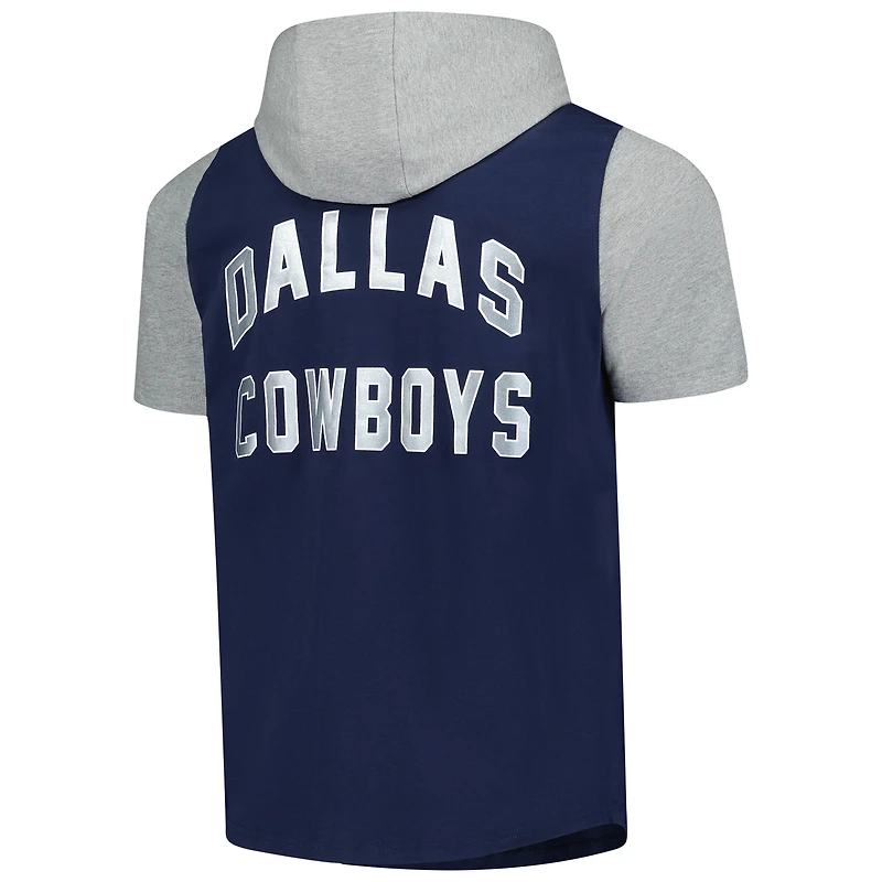 Men's G-III Sports by Carl Banks  Navy Dallas Cowboys Adaptive Home Team Magnetic Button-Up Top