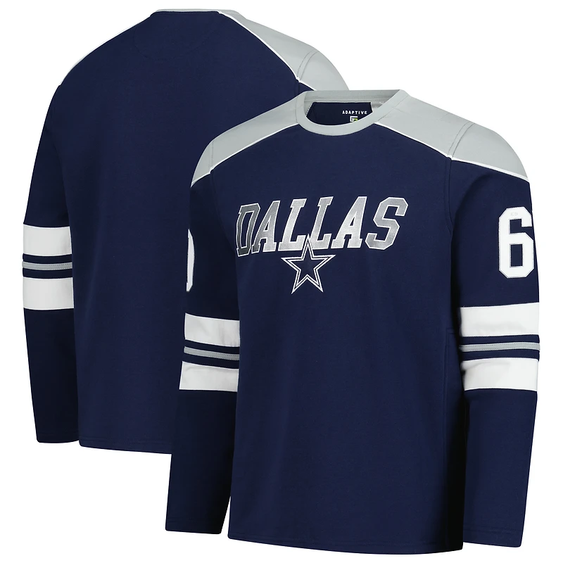 Sweat-shirt ras du cou adaptatif Lord Stanley G-III Sports by Carl Banks bleu marine pour homme des Cowboys de Dallas