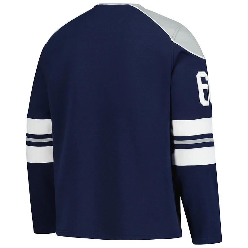 Men's G-III Sports by Carl Banks Navy Dallas Cowboys Adaptive Lord Stanley Crewneck Sweatshirt