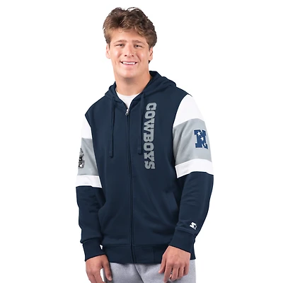 Sweat à capuche zippé intégral G-III Sports by Carl Banks bleu marine Dallas Cowboys Extreme pour homme