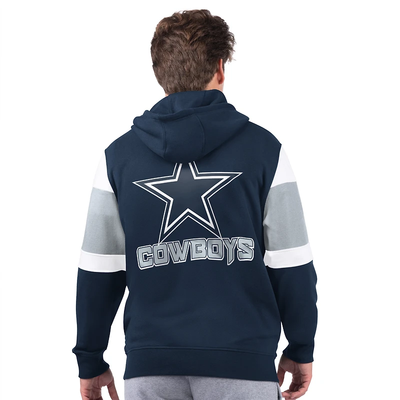 Men's G-III Sports by Carl Banks Navy Dallas Cowboys Extreme Full-Zip Hoodie