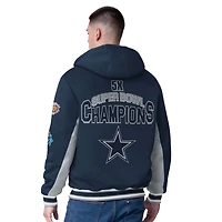 Veste à capuche zippée commémorative G-III Sports by Carl Banks pour homme, bleu marine, Dallas Cowboys No Huddle