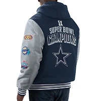 Veste à capuche entièrement zippée blocs de couleurs G-III Sports by Carl Banks pour hommes, bleu marine, Dallas Cowboys Player Option
