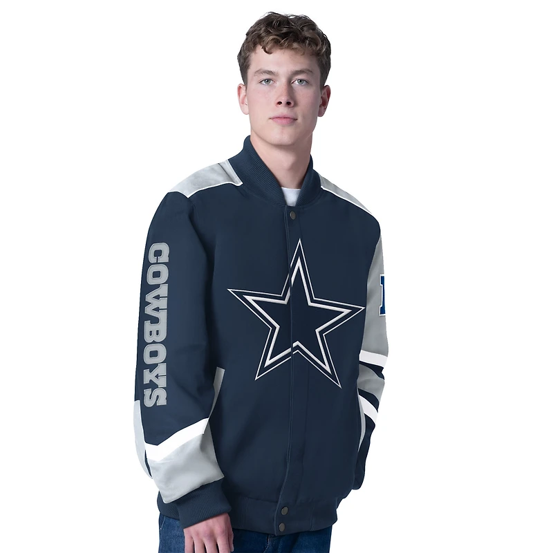 Veste de course entièrement zippée G-III Sports by Carl Banks bleu marine Dallas Cowboys Prime Time pour homme