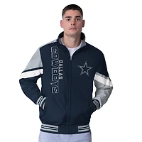Veste réversible entièrement zippée G-III Sports by Carl Banks pour homme, bleu marine, Dallas Cowboys Strong Arm