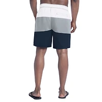 Men's G-III Sports by Carl Banks  White/Navy Dallas Cowboys Sunrise Volley Swim Shorts
