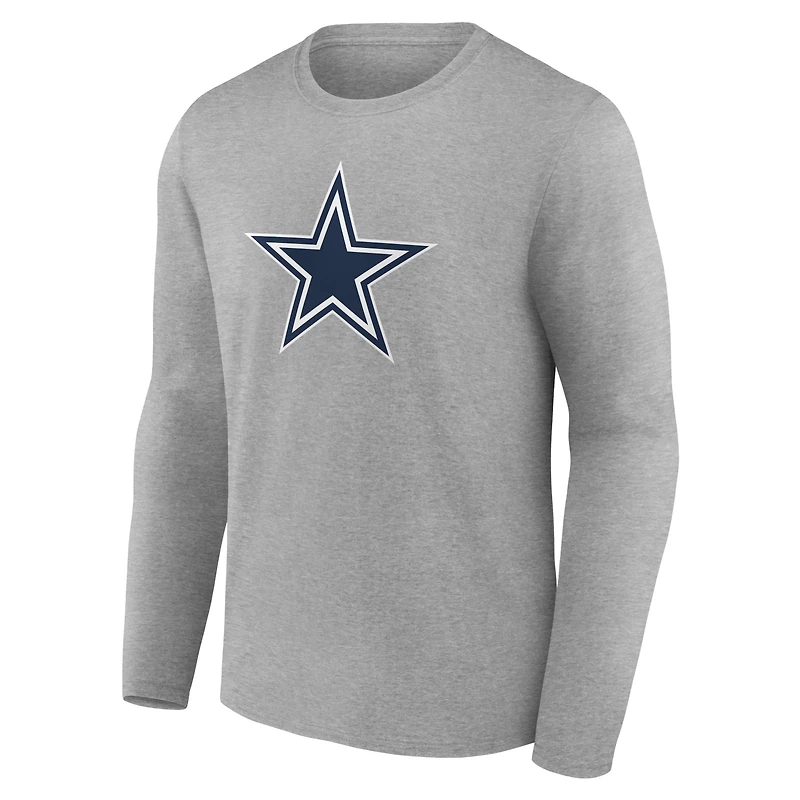 T-shirt à manches longues blanc authentique pour homme des Dallas Cowboys, personnalisé avec nom et numéro.