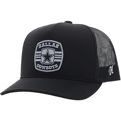 Casquette ajustable HOOey pour homme avec patch en corde des Cowboys de Dallas noirs